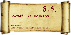Borsó Vilhelmina névjegykártya